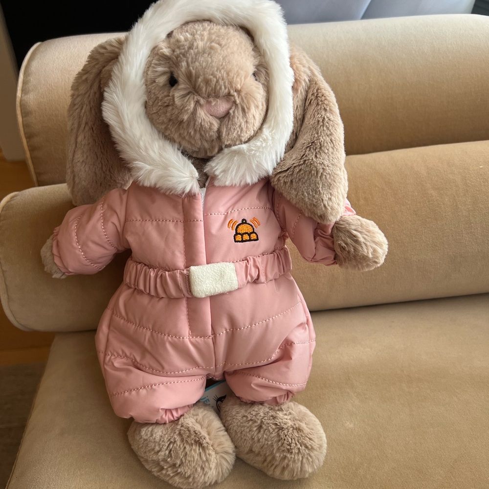 NWT Jellycat Bashful Bunny Snowsuit